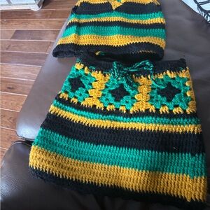 Handmade Crochet Hat and Skirt Set